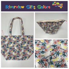 Large Tote Bag With Zip - White Cockatoo Large Tote Bag With Zip - White Cockatoo